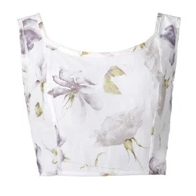 Italia A Collection Women's Neutrals Scoop Crop Top In White