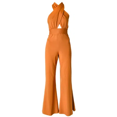Italia A Collection Women's The Tropez Gold Glam Jumpsuit