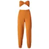 Italia A Collection Women's Tropez Gold Bandeau & Jogger Set In Gold
