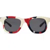 Italia Independent Azzurro Jeans Sunglasses In American Flag Camo