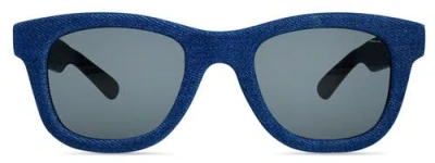 Italia Independent Azzurro Velvet Sunglasses In Blue