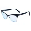 Italia Independent Black Metal Sunglasses In Blue