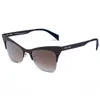 Italia Independent Black Metal Sunglasses In Brown
