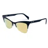 Italia Independent Black Metal Sunglasses In Blue