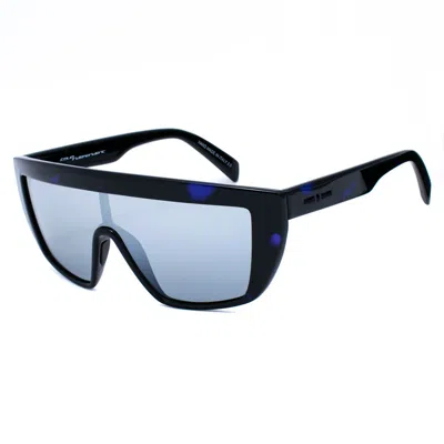 Italia Independent Blue Acetate Sunglasses In Black