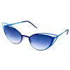 Italia Independent Blue Metal Sunglasses In Blue