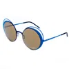 Italia Independent Blue Metal Sunglasses In Brown