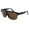 Italia Independent Brown Acetate Sunglasses In Black