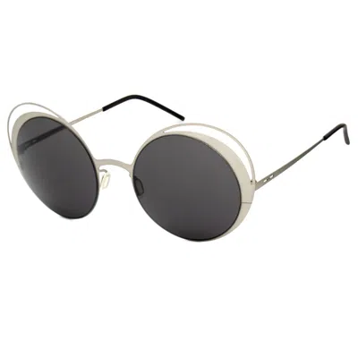 Italia Independent Gray Metal Sunglasses In Black