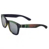 Italia Independent Green Acetate Sunglasses In Black