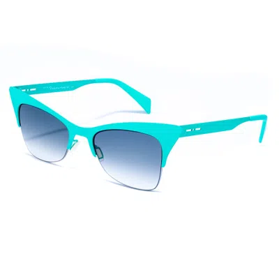 Italia Independent Green Metal Sunglasses In Blue