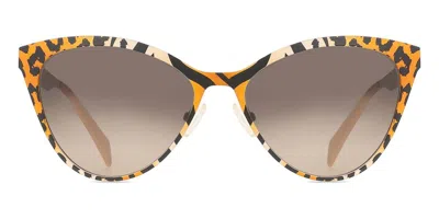 Italia Independent Ii 0022 Zeb.041 Women's Sunglasses Orange Size 55 In Brown