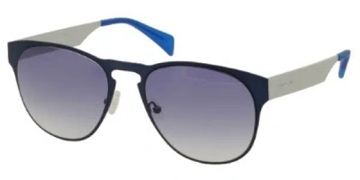 Italia Independent Ii 0082 022.000 Men's Sunglasses Blue Size 55 In Black