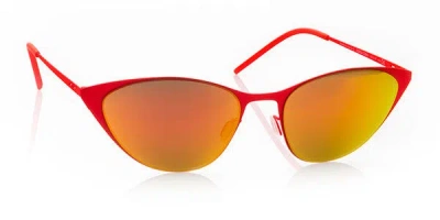 Italia Independent Ii 0203 055.000 Occhiali Da Sole Arancioni Per Donna In Brown