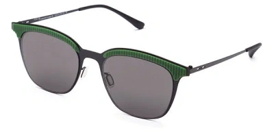 Italia Independent Ii 0258 009.000 Men's Sunglasses Black Size 52 In Green