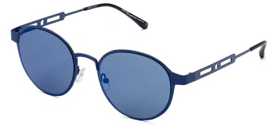 Italia Independent Ii 0515 021.021 Men's Sunglasses Blue Size 50 In Black