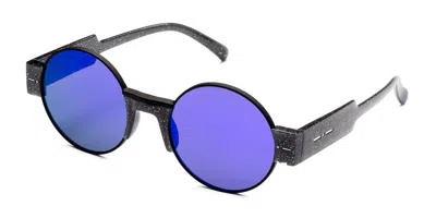 Italia Independent Ii 0815 070.glt Occhiali Da Sole Neri Per Uomo In Blue