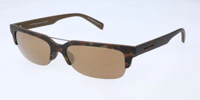 Italia Independent Ii 0918 145.000 Men's Sunglasses Brown Size 53