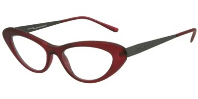 Italia Independent Ii 5531 Women's Glasses, Black, Size 49 In Red