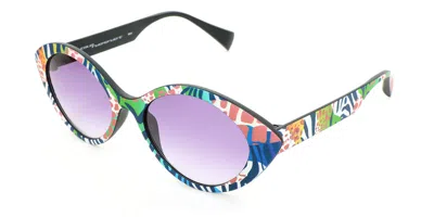 Italia Independent I-i Eyewear Is011 Small Zfl.018 Occhiali Da Sole Blu Per Donna In Multi