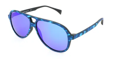 Italia Independent I-i Eyewear Is016 Snk.022 Occhiali Da Sole Blu Per Uomo In Blue