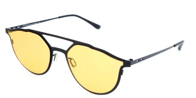 Italia Independent I-i Mod 0256 Thin Metal 009.csm Occhiali Da Sole Neri Per Uomo In Black