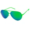 Italia Independent Green Metal Sunglasses In Green
