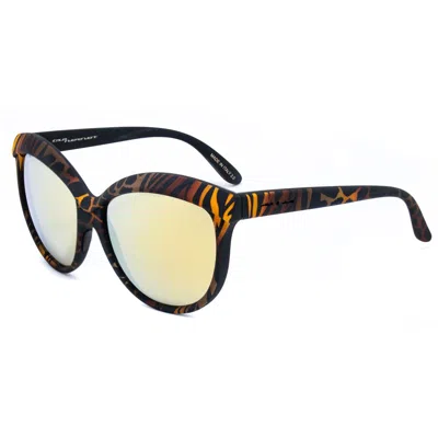 Italia Independent Multicolor Acetate Sunglasses In Brown