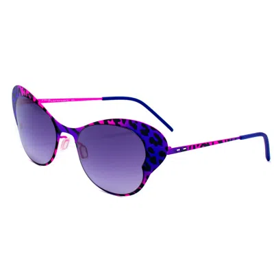 Italia Independent Bicolor Metal Sunglasses In Purple