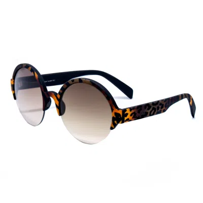 Italia Independent Orange Acetate Sunglasses In Brown