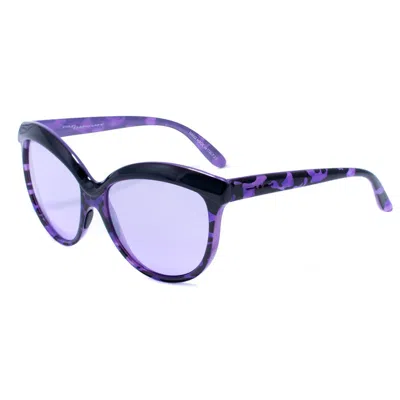 Italia Independent Purple Acetate Sunglasses In Black