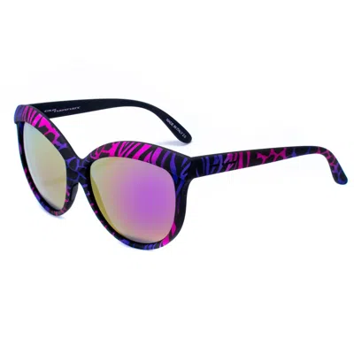 Italia Independent Purple Acetate Sunglasses In Pink