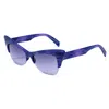 Italia Independent Purple Acetate Sunglasses In Blue
