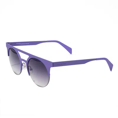 Italia Independent Purple Metal Sunglasses In Blue