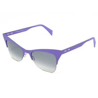 Italia Independent Purple Metal Sunglasses In Pattern