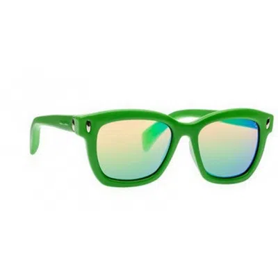 Italia Independent Rubber Sunglasses In Green