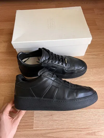 Pre-owned Italian Designers Maison Margiela 22 Sub Low Air Force 1 Replica Gats Sneacker Shoes In Black