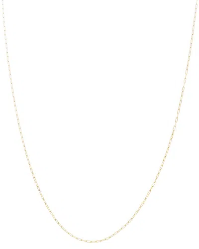 Italian Gold 10k 1.2mm Solid Paperclip Necklace In Yellow