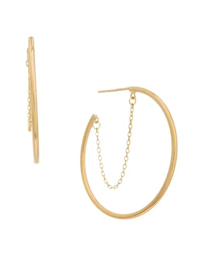 Italian Gold 10k 1.5x30mm Open Hoop Earrings