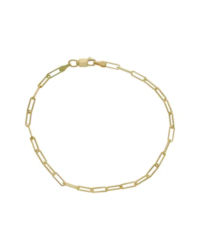 Italian Gold 10k 2.5mm Polished Paperclip Bracelet
