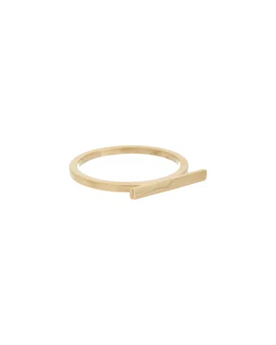 Italian Gold 10k 2mm Horizontal Bar Ring In No Colour