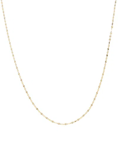 Italian Gold 10k 2mm Mirror Flat Link Chain