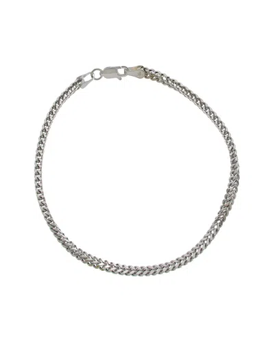 Italian Gold 10k 3.1mm Franco Link Bracelet In Silver