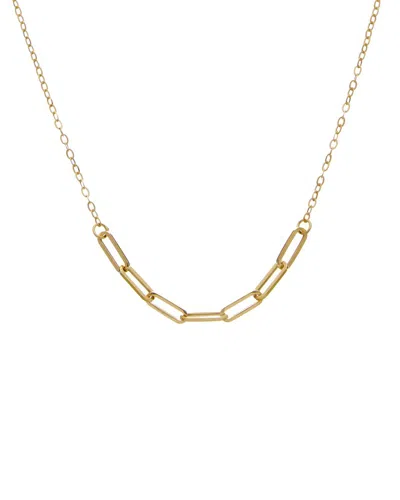 Italian Gold 10k 3.2mm Paperclip Fancy Necklace