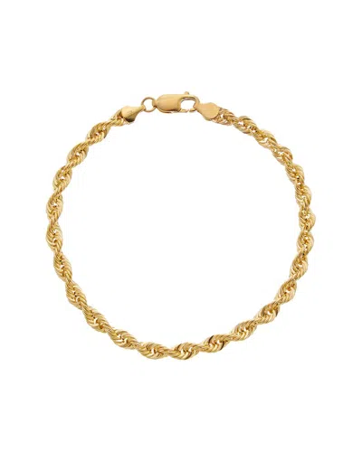 Italian Gold 10k 5mm Hollow Rope Bracelet In No Color