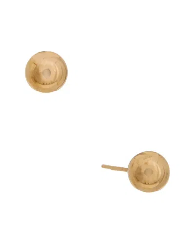 Italian Gold 10k 6mm Polished Ball Stud Earrings In Yellow