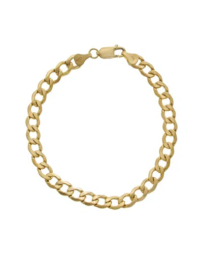 Italian Gold 10k 7mm Semi-solid Light Cuban Bracelet
