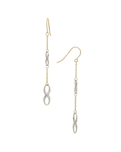 Italian Gold 10k Double Infinity Dangle Earrings