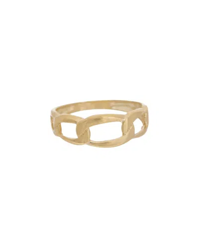 Italian Gold 10k Figaro Ring In Yellow