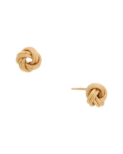 Italian Gold 10k Florentine Polished Love Knot Earrings
